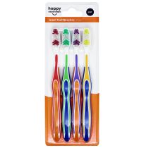 Happy Essentials Soft Toothbrush 4 Pack